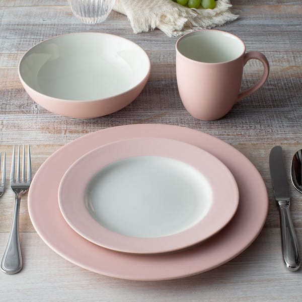 Noritake Colorwave Pink 11 in. (Pink) Stoneware Rim Dinner Noritake Colorwave Pink 11 in. (Pink) Stoneware Rim Dinner