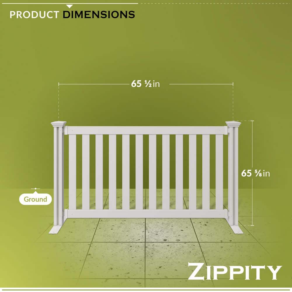 Davidson White Vinyl 5.5-ft Wide Portable Event Fence Kit