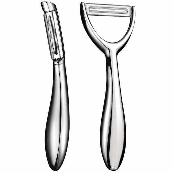 Stainless Steel Vegetable Peeler Set with Rotary Serrated Blade and Non-Slip Ergonomic Handle, Premium and Ultra Sharp