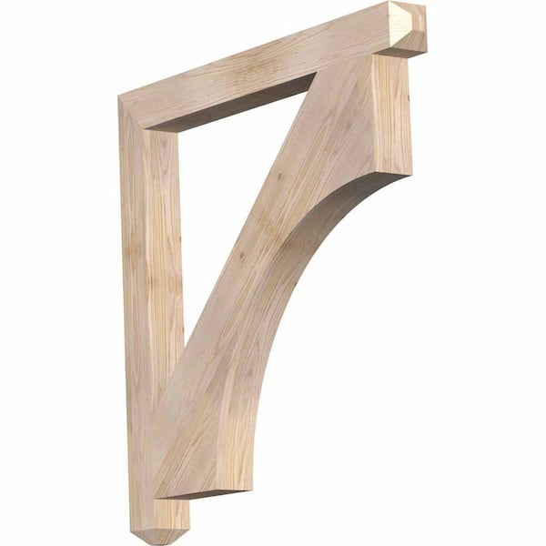 Ekena Millwork 3.5 in. x 38 in. x 38 in. Douglas Fir Westlake Craftsman Smooth Bracket