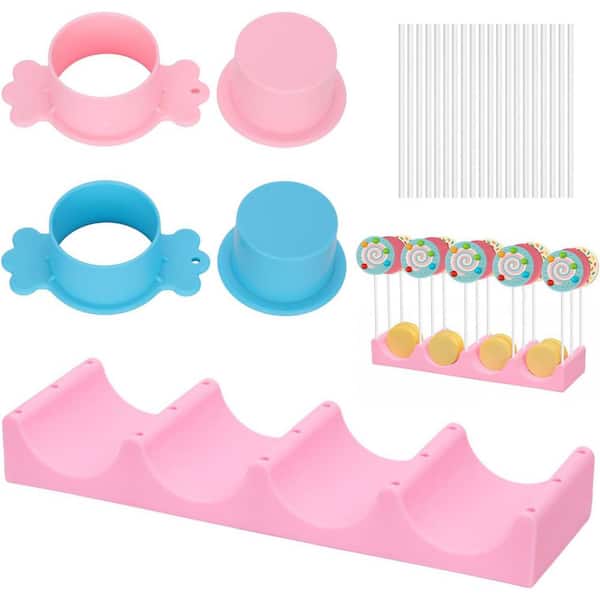 23-Piece ABS Silicone Cake Pop Mold Set with 15-Hole Stand and 20-Sticks for Uniform Round Cake Pops