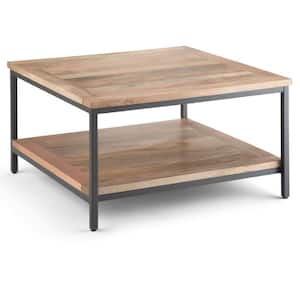 Skyler 34 in. Natural Square Mango Wood Top Coffee Table