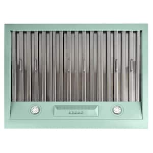 Classic Retro 30 in. 700 CFM Ducted Under Cabinet Range Hood with LED Lighting in Summer Mint Green