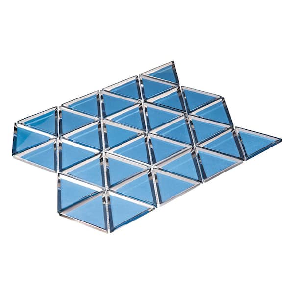 Bleum Bluester 2.75 in. x 2.5 in. Beveled Mirrored Glass Novelty Mosaic Wall Tile Sample