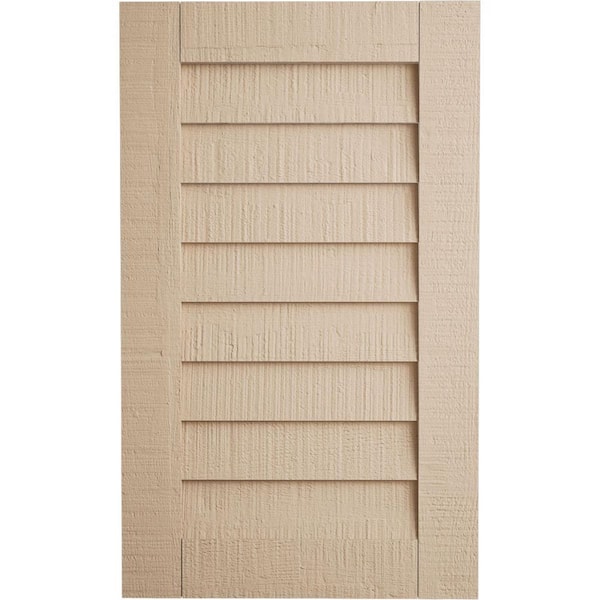 Ekena Millwork 12 in. x 30 in. Rectangular Rough Cedar Polyurethane Timberthane Faux Wood Non-Functional Paintable Gable Vent