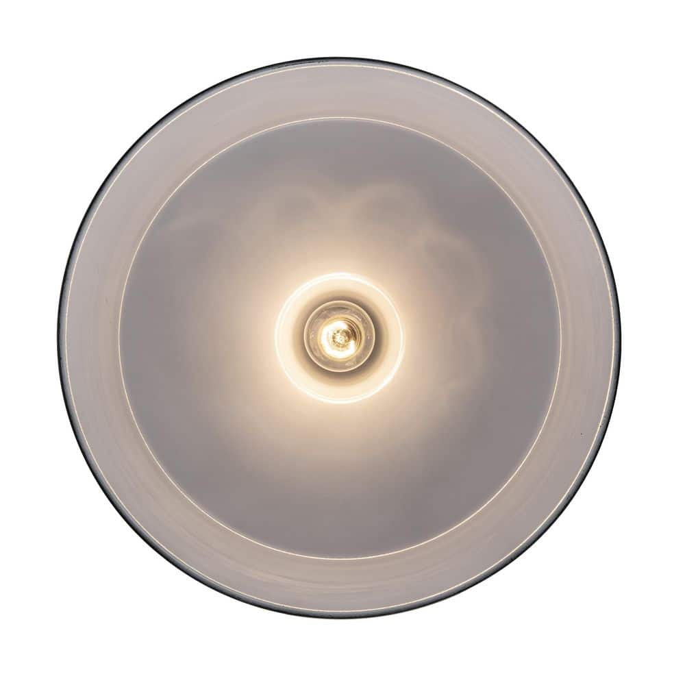 Sherman Industrial Black Metal Dome Pendant Light 15.5"