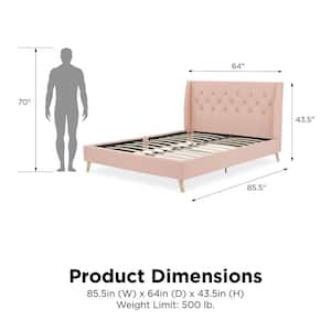Her Majesty Pink Linen Upholstered Queen Bed