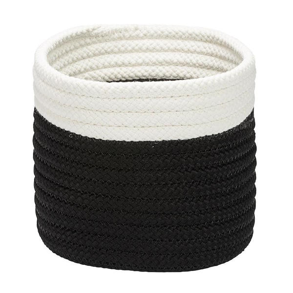 Colonial Mills 10 in. x 10 in. x 8 in. Black Dipped Mini Round Polypropylene Basket