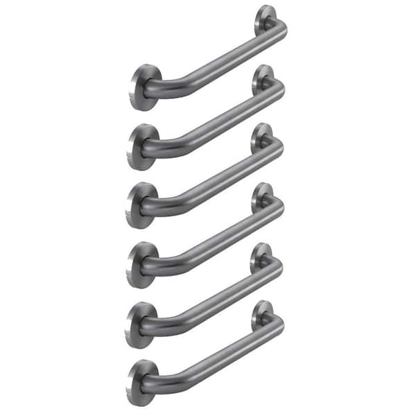 Glacier Bay 18 in. Grab Bar Combo in Brushed Stainless Steel (6-Pack)