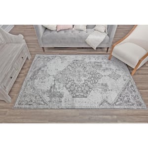 Rugs America Charcoal 2 ft. x 8 ft. Indoor Area Rug