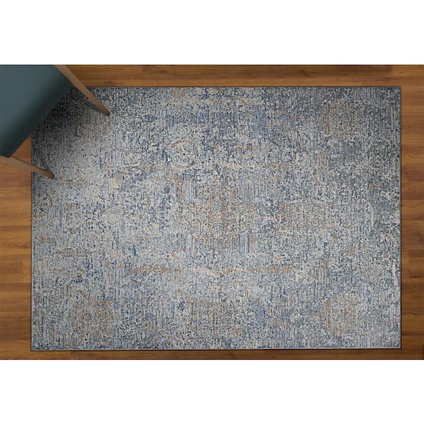 Couture Bordado Light Grey-Multicolor 2 ft. x 4 ft. Area Rug