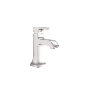 Oak Single-Hole Single-Handle Bathroom Faucet with Push Pop Drain in Satin Nickel (1.0 GPM)