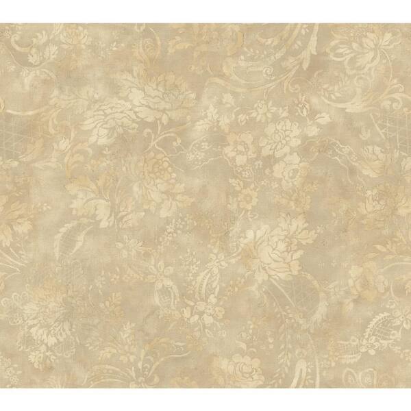 York Wallcoverings Shimmering Topaz Textured Rose Wallpaper