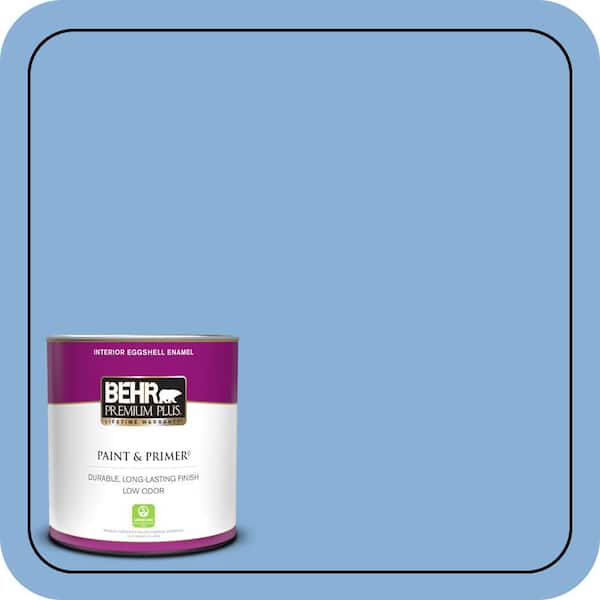 BEHR PREMIUM PLUS 1 qt. #PPU15-12 Bluebird Eggshell Enamel Low Odor Interior Paint & Primer