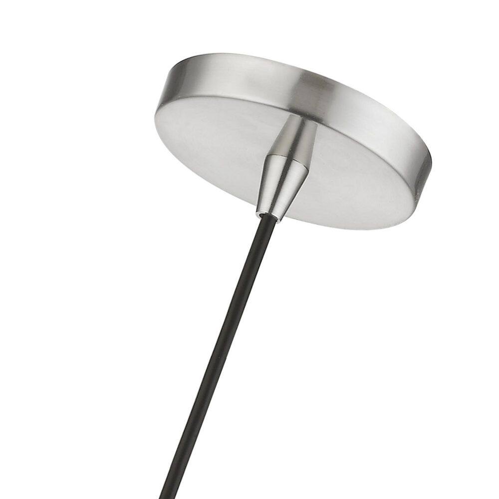 Downtown Elegance Brushed Nickel Globe Pendant with Clear Glass