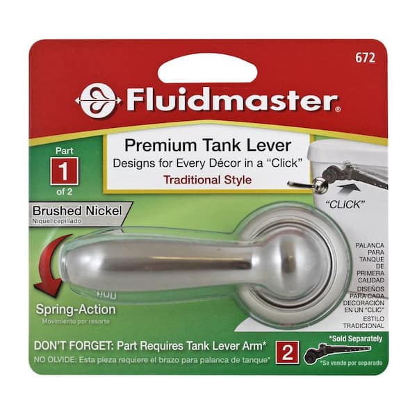 Premium Toilet Tank Lever in Brushed Nickel