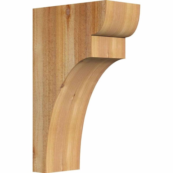 Ekena Millwork 6 in. x 12 in. x 20 in. Western Red Cedar Yorktown Rough Sawn Corbel