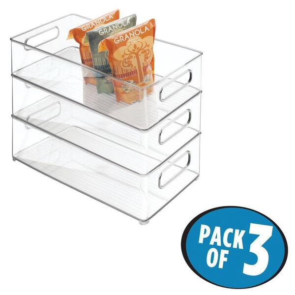 iDesign Clear Fridge Binz Organizer 5 x 5 x 14 2-Piece Set 73430M2 - The  Home Depot