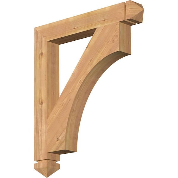 Ekena Millwork 3.5 in. x 30 in. x 26 in. Western Red Cedar Westlake Arts and Crafts Smooth Bracket