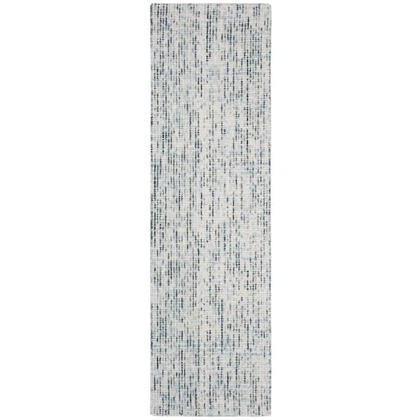 SAFAVIEH Abstract Blue/Charcoal 2 ft. x 16 ft. Speckled Runner Rug