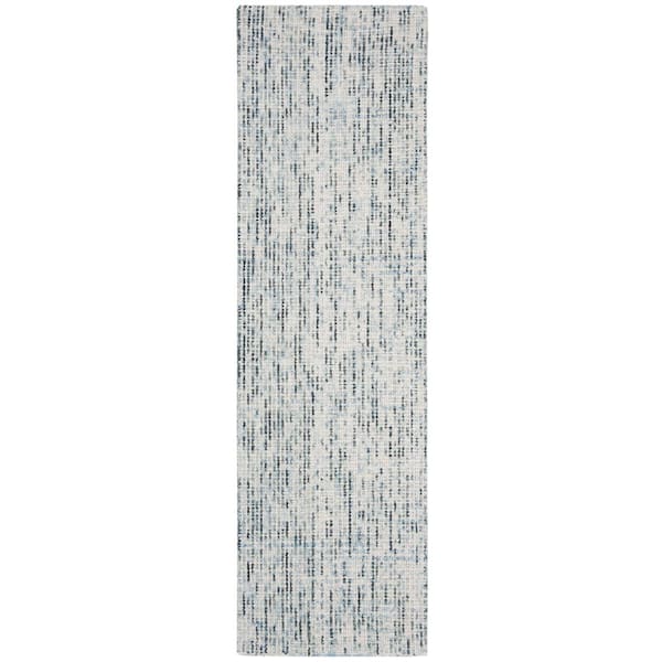 SAFAVIEH Abstract Blue/Charcoal 2 ft. x 8 ft. Solid Runner Rug