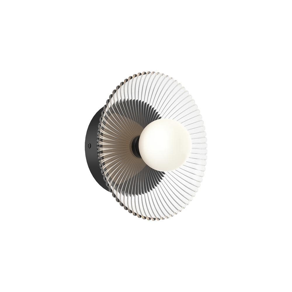 Matte Black Glass Dimmable LED Vanity Sconce
