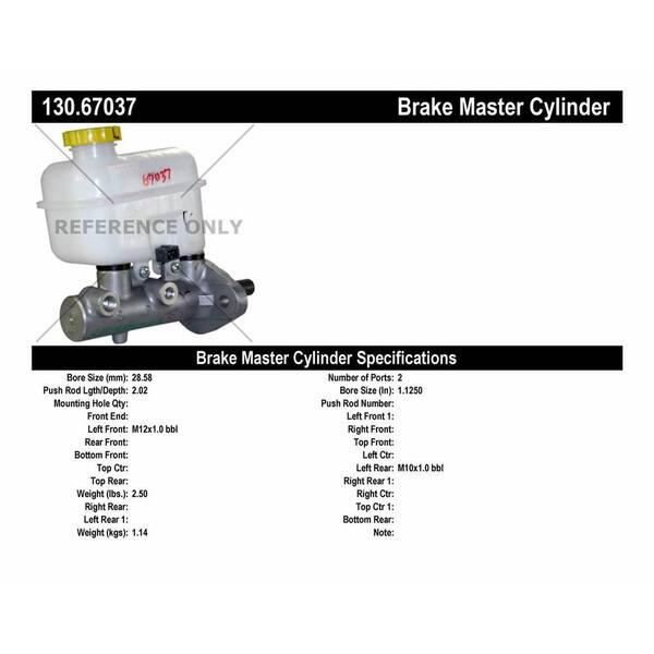 Centric Parts Brake Master Cylinder