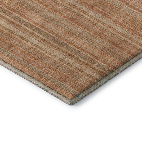 Mayfield Premium Machine Washable Abstract AMF1655 Paprika 8 ft. x 10 ft. Area Rug