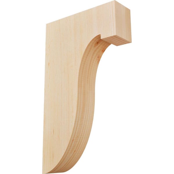 Ekena Millwork 3-1/2 in. x 12 in. x 20 in. Douglas Fir Del Monte Smooth Corbel