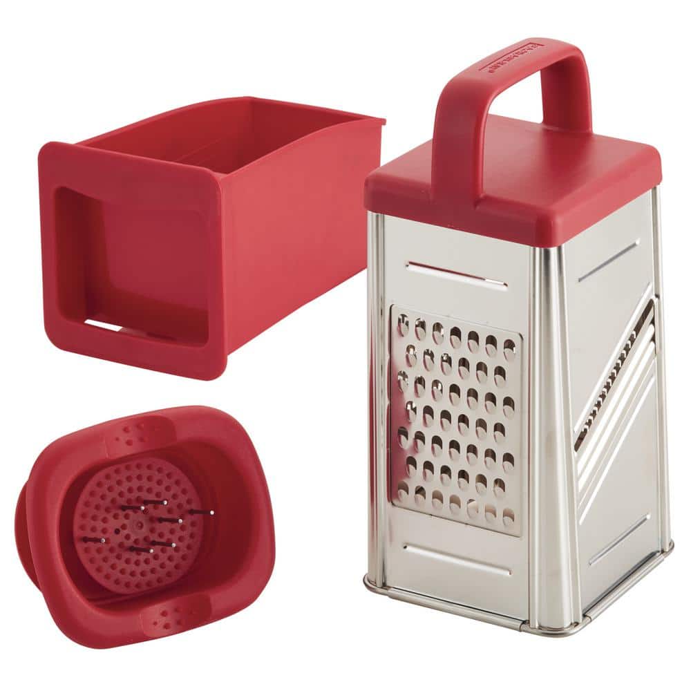 Joined Cheese Grater with Container - Box Grater Cheese Shredder Lemon  Zester - Cheese Grater with Handle - Graters for Kitchen Stainless Steel  Food