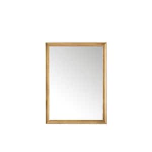 Glenbrooke 30 in. W x 40 in. H Rectangular Framed Wall Mount Bathroom Vanity Mirror in Light Natural Oak
