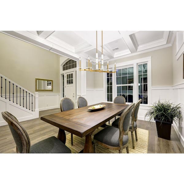 Kaden 8 Light Modern Gold Chandelier for Indoor Use with No Bulbs Included