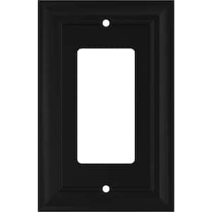 Architectural Matte Black 1-Gang Decorator Wall Plate