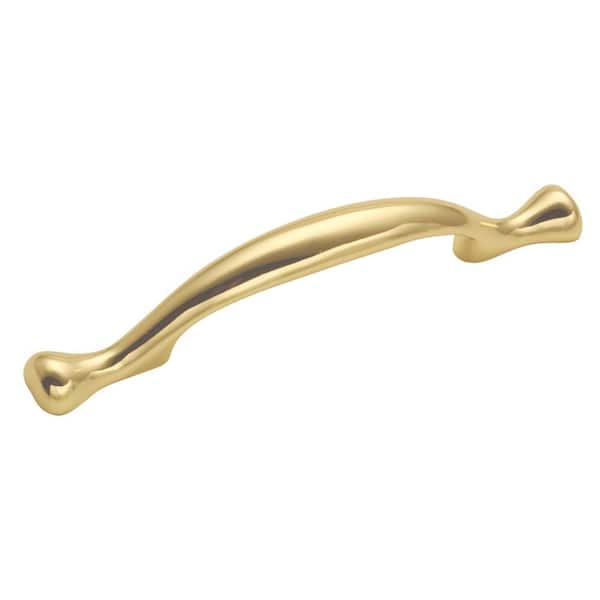 HICKORY HARDWARE Conquest 3 in. Center-to-Center Polished Brass Pull
