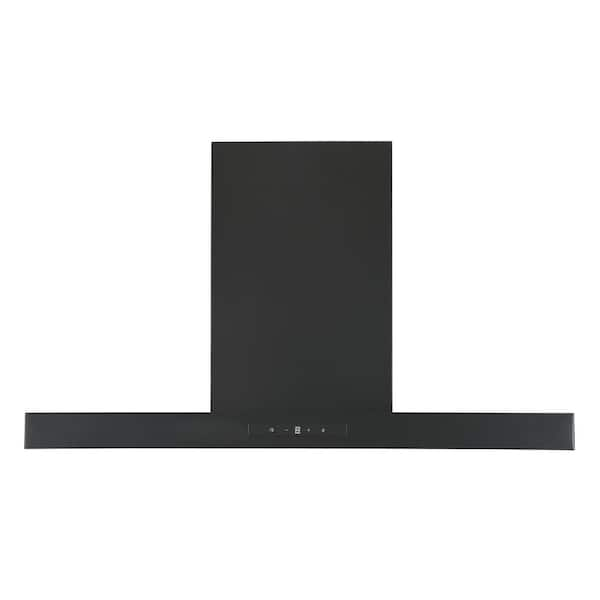 36 in. 450 CFM Convertible Wall Mount Range Hood in Black Stainless Steel