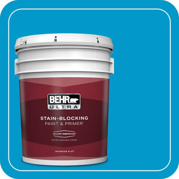 BEHR ULTRA 5 gal. #550B-6 Isle of Capri Extra Durable Flat Interior Paint & Primer