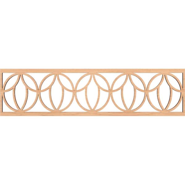 Ekena Millwork Shoshoni Fretwork 0.375 in. D x 47 in. W x 12 in. L Hickory Wood Panel Moulding