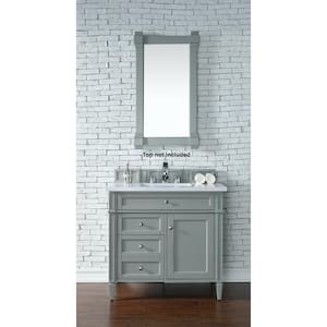 Brittany 35 in. W x 23 in.D x 32.8 in. H Single Bath Vanity Cabinet Withput Top in Urban Gray