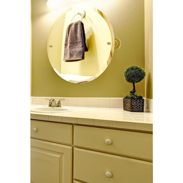 Allied Brass Prestige Regal Collection 22 in. x 22 in. Frameless Round  Single Tilt Mirror with Beveled Edge in Oil Rubbed Bronze PR-90-ORB The  Home Depot