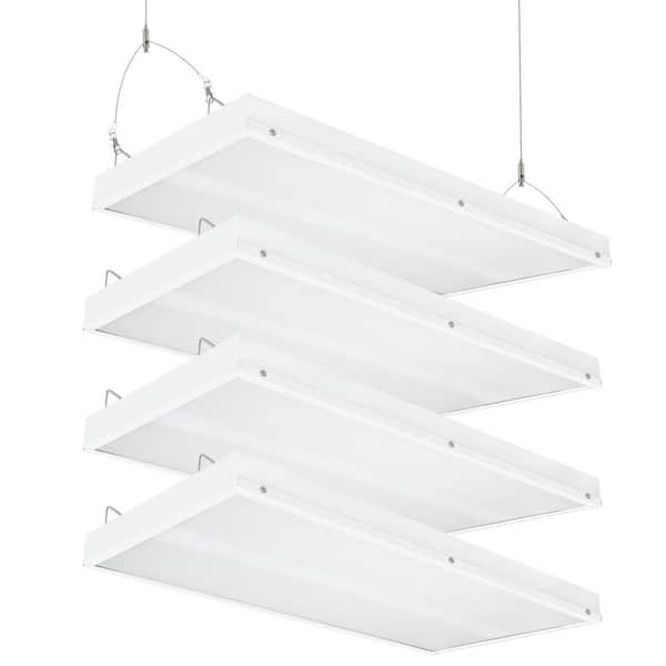 4-Pack 2 ft. 16000LM 5000K Daylight Adjustable Tilt Hanging Integrated LED High Bay Shop Lighting Fixtures for Warehouse
