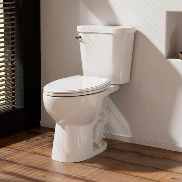 Los Flexi 17 in. White ADA 2-Piece Elongated Toilet with Comfort Height, 1.28 GPF Siphon Jet Flush, S-Trap and 12 in. Rough-in