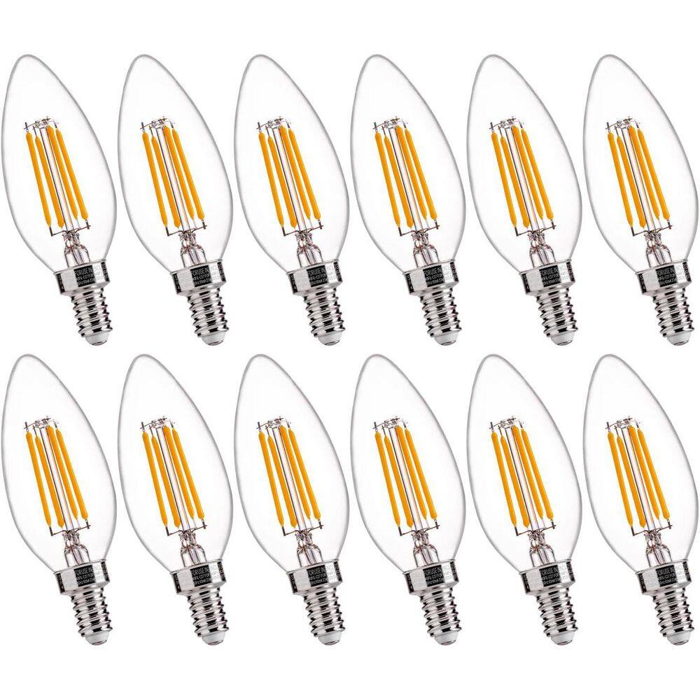 60-Watt Equivalentg B11 LED Candelabra Bulbs E12 2700K Dimmable Soft White 