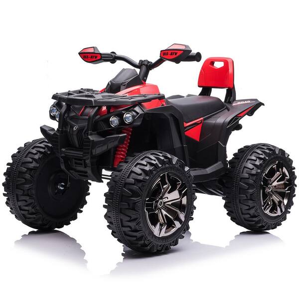 Siavonce Kids ATV 4 Wheeler, 24V Kids Ride on Toy for Big Kid w/Bluetooth, 800W Motor, red