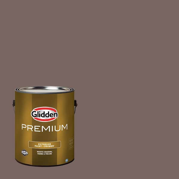 Glidden Premium 1 gal. PPG1017-6 Bold Brandy Satin Exterior Latex Paint