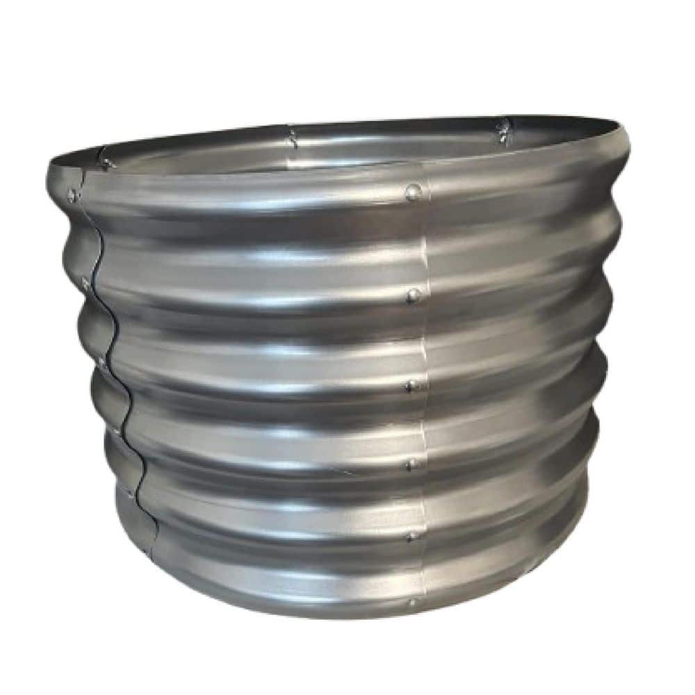 17 Tall Elevated Round Metal Raised Garden Bed 2.7'x2.7' Durable Planter Box for Vegetables Flowers Silver price history on PriceWatchPro
