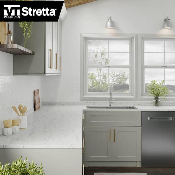 Backsplash Milky Clear Quartz STRETTA 10 X Laminate Countertop
