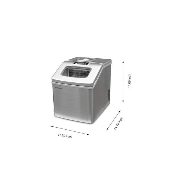 Frigidaire 44-lb Drop-down Door Countertop or Portable Nugget Ice Maker  (Stainless Steel) in the Ice Makers department at
