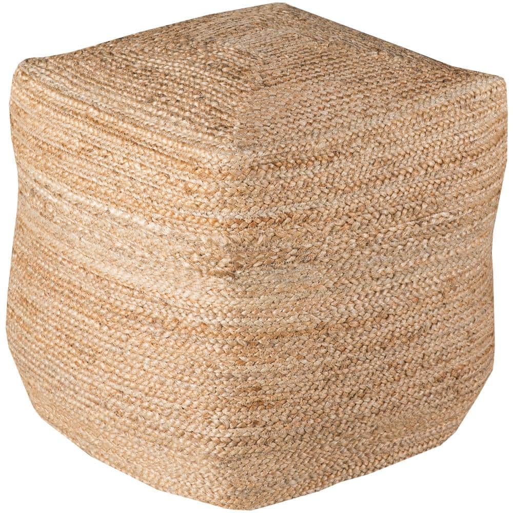 Livabliss Daphnis Tan Accent Pouf Ottoman