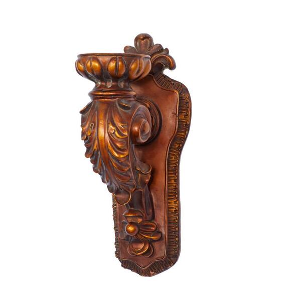 Litton Lane Bronze Polystone Traditional Candle Wall Sconce 73350 The Home Depot - Antique Wall Sconces For Candles