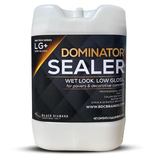 5 gal. Clear Acrylic Sealer Wet Look Low Gloss Professional Grade Fast Dry Water Based Decorative Concrete/Paver Sealer